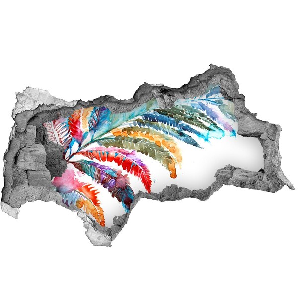 Hole in the wall decal A tropical oasis in concrete