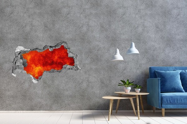 Hole wall sticker Volcanic lava