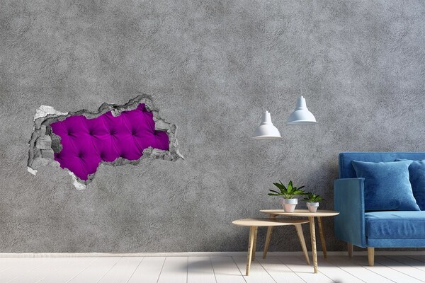 Hole in the wall sticker Fuchsia wallpaper in a hole in the wall