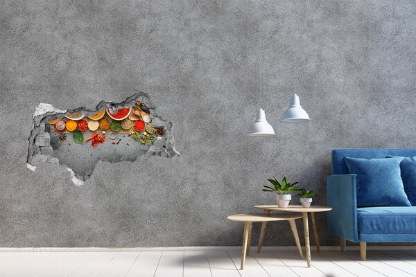Hole in the wall sticker A kitchen full of spices