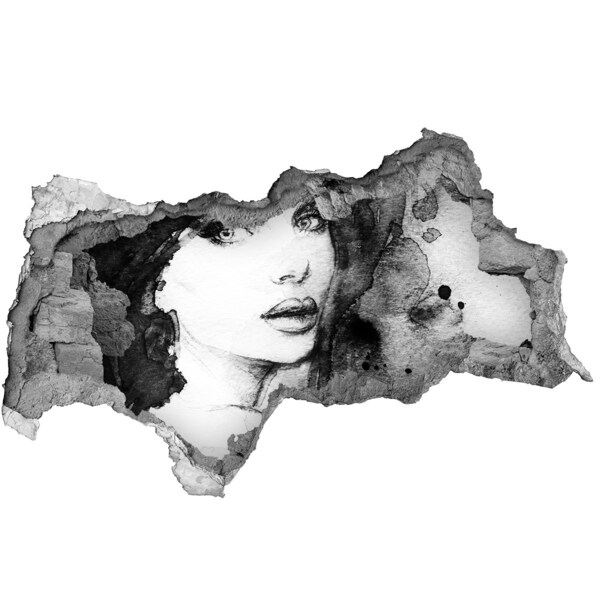 Hole in the wall decal Portrait in a Hole in the Wall