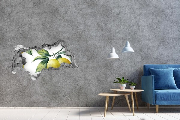 Hole in the wall decal Lemon garden