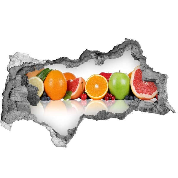 Hole wall sticker Fruit paradise behind the wall
