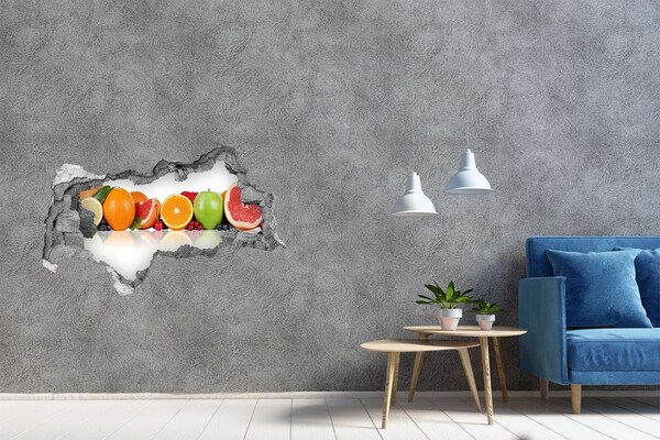 Hole wall sticker Fruit paradise behind the wall