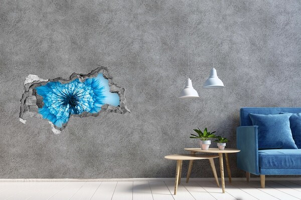 Hole in the wall decal The underwater world in blue tones