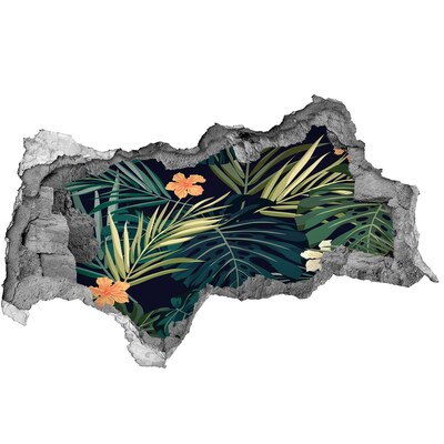 Hole in the wall sticker Tropical paradise behind the wall