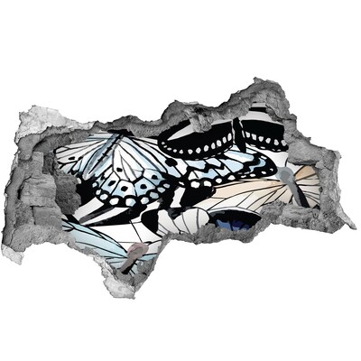 Hole wall sticker Butterflies in a colorful composition