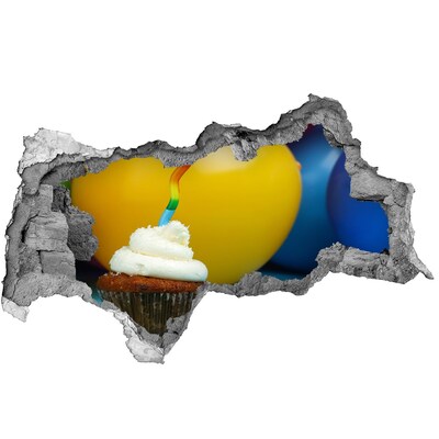 Hole wall sticker Birthday surprise