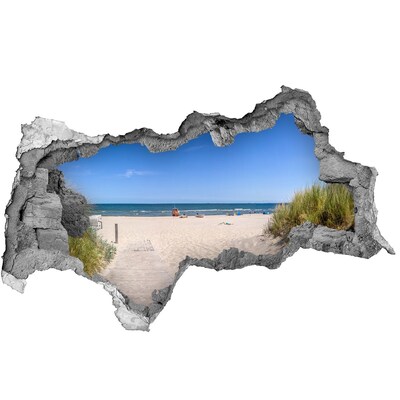 Hole in the wall sticker Beach by the sea