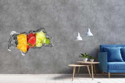 Hole in the wall decal Fruit paradise behind the wall