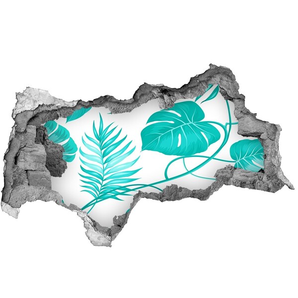 Hole wall sticker Tropical paradise behind the wall