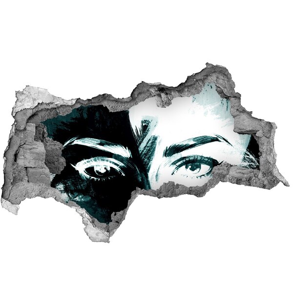 Hole wall sticker Eyes in concrete