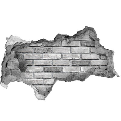 Hole in the wall sticker Damaged brick wall