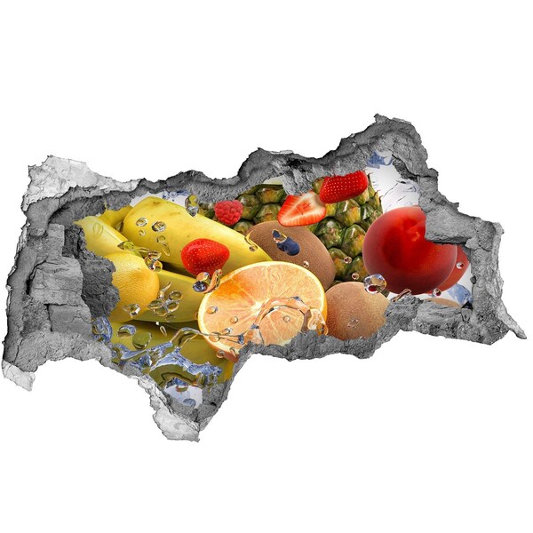 Hole wall sticker Fruit paradise behind the wall