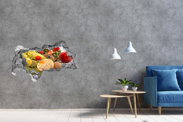 Hole wall sticker Fruit paradise behind the wall
