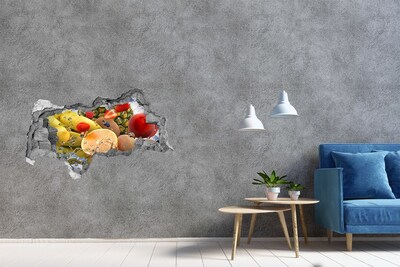 Hole wall sticker Fruit paradise behind the wall