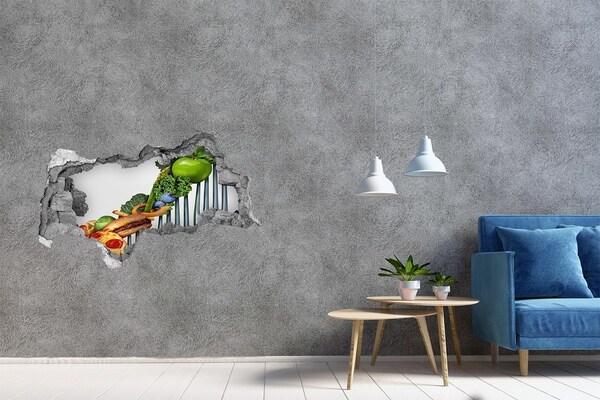 Hole in the wall sticker The culinary world behind the wall