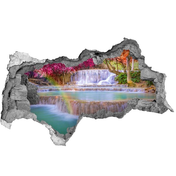 Hole wall sticker Waterfalls in the Garden of Eden