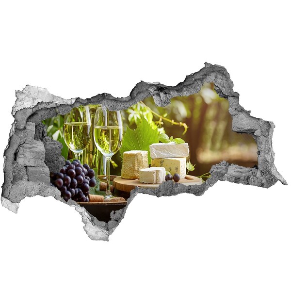 Hole in the wall sticker Cheese pleasures in the sun