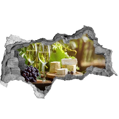 Hole in the wall sticker Cheese pleasures in the sun