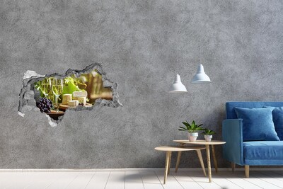 Hole in the wall sticker Cheese pleasures in the sun