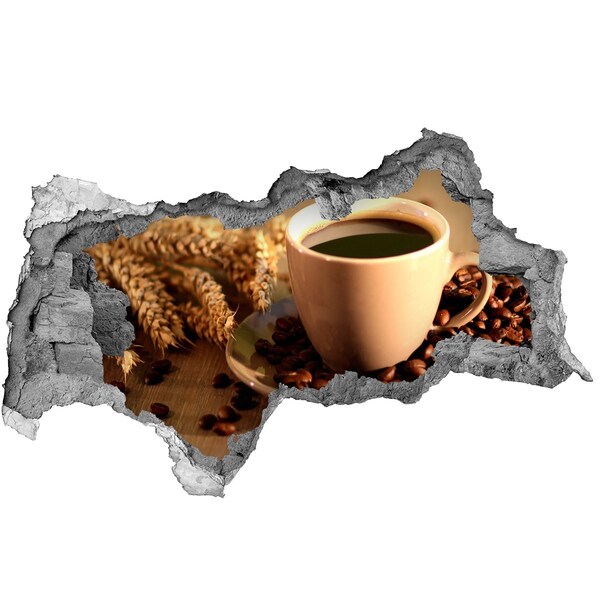 Hole in the wall sticker Coffee with beans
