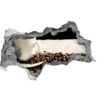Hole wall sticker Coffee in the heart of the wall