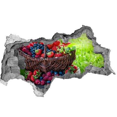 Hole in the wall decal A basket full of forest fruits