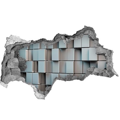 Hole in the wall sticker Modern brick wall