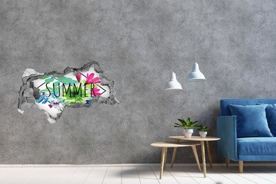 Hole in the wall decal Summer's Floral Explosion