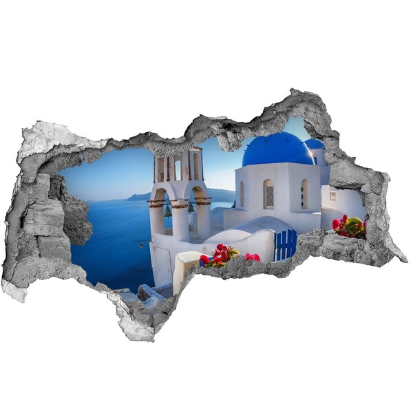 Hole in the wall sticker Santorini in full splendor