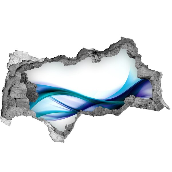 Hole wall sticker A wave in a concrete hole