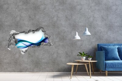 Hole wall sticker A wave in a concrete hole