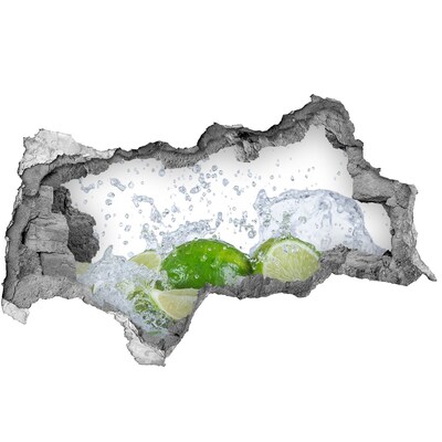 Hole wall sticker A refreshing cocktail with lime