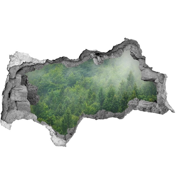 Hole in the wall sticker Green Forest in a Hole in the Wall