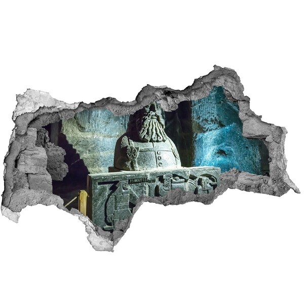 Hole wall sticker Ancient cave sculpture