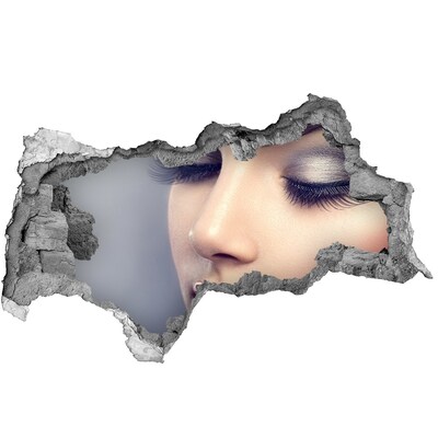 Hole in the wall sticker A sensual face in a broken wall