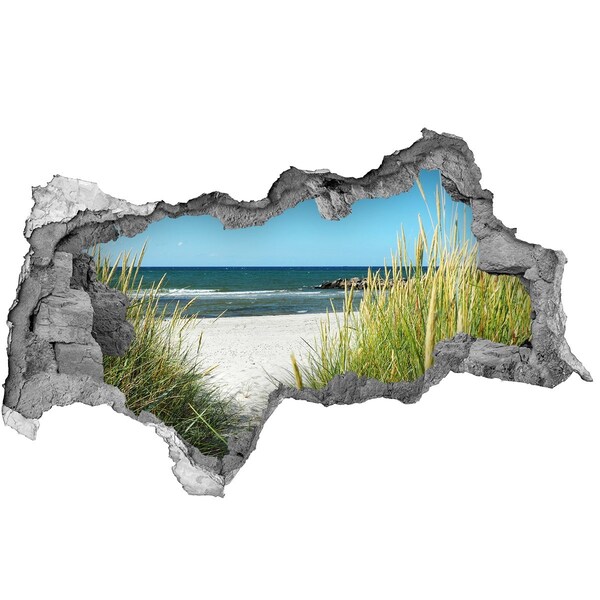 Hole in the wall sticker A charming beach with a view of the sea