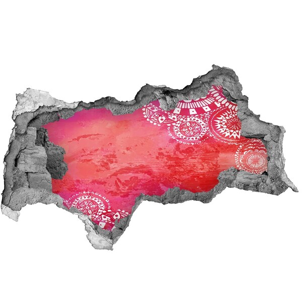 Hole wall sticker Colorful hole in the wall