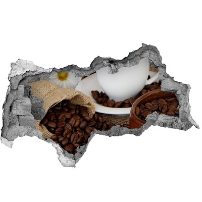 Hole in the wall sticker Coffee in the comfort of your home