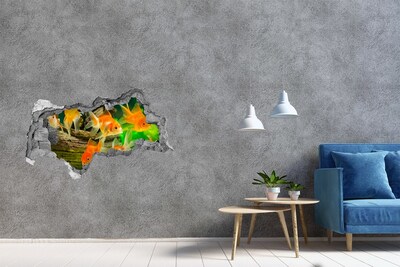 Hole in the wall sticker Goldfish in the underwater world