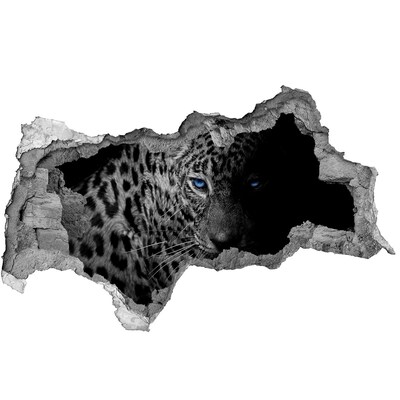 Hole wall sticker Left Panther in the Ruins