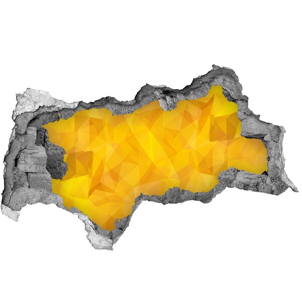 Hole wall sticker The golden crack in the wall