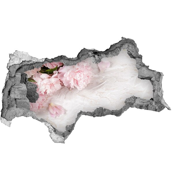 Hole in the wall sticker Flowers in a crumbling wall