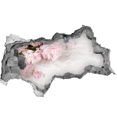 Hole in the wall sticker Flowers in a crumbling wall