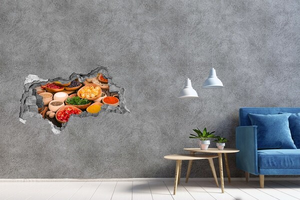 Hole in the wall decal A kitchen full of spices
