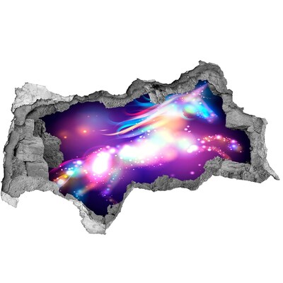 Hole wall sticker A cosmic explosion of colors