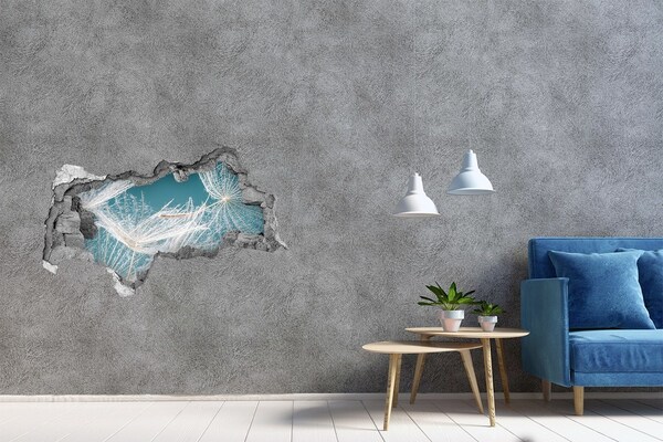 Hole in the wall sticker Flower dreams behind the wall