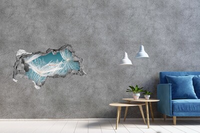 Hole in the wall sticker Flower dreams behind the wall