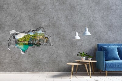 Hole in the wall sticker Paradise Bay